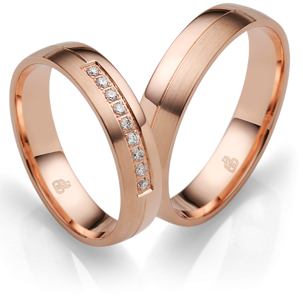 Rauschmayer Trauringe Rotgold 11-04909 + 10-04909